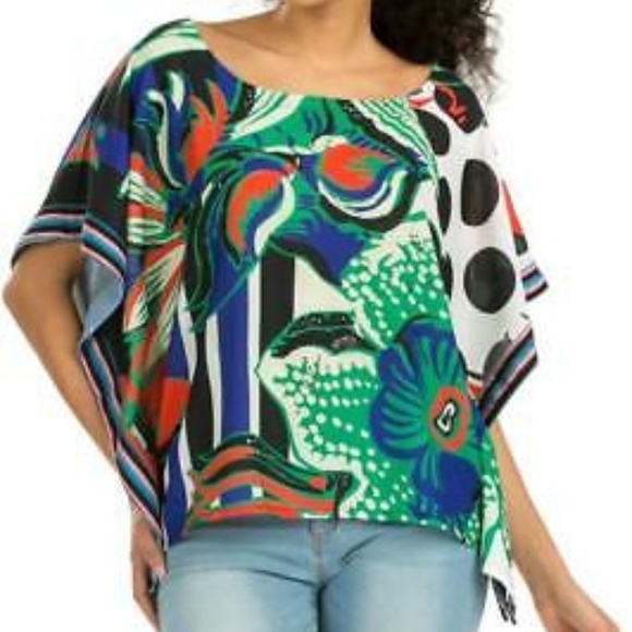 Desigual by Christian Lacroix Poncho Blouse Top M
